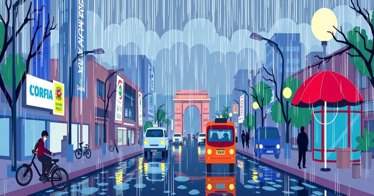 Delhi experiences highest single-day December rainfall in 101 years, with 41.2 mm of rain, overcast skies, and improved 