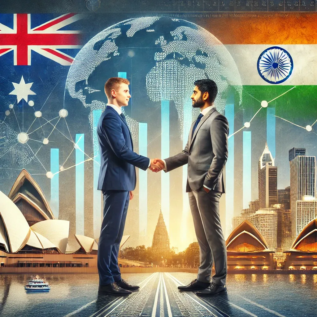 Australia-India partnership handshake scene - Representational Image